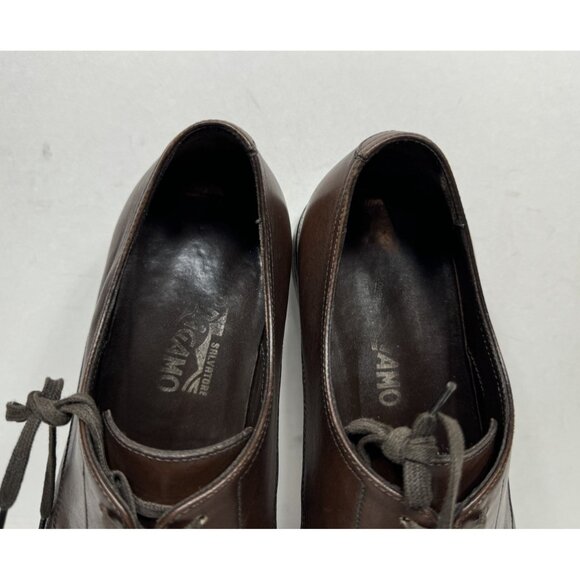 Salvatore Ferragamo Brown Leather Oxford Shoes Size Men’s Size 9 2E - Picture 8 of 9